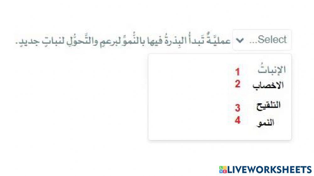 درس 29 - الاخصاب والانبات