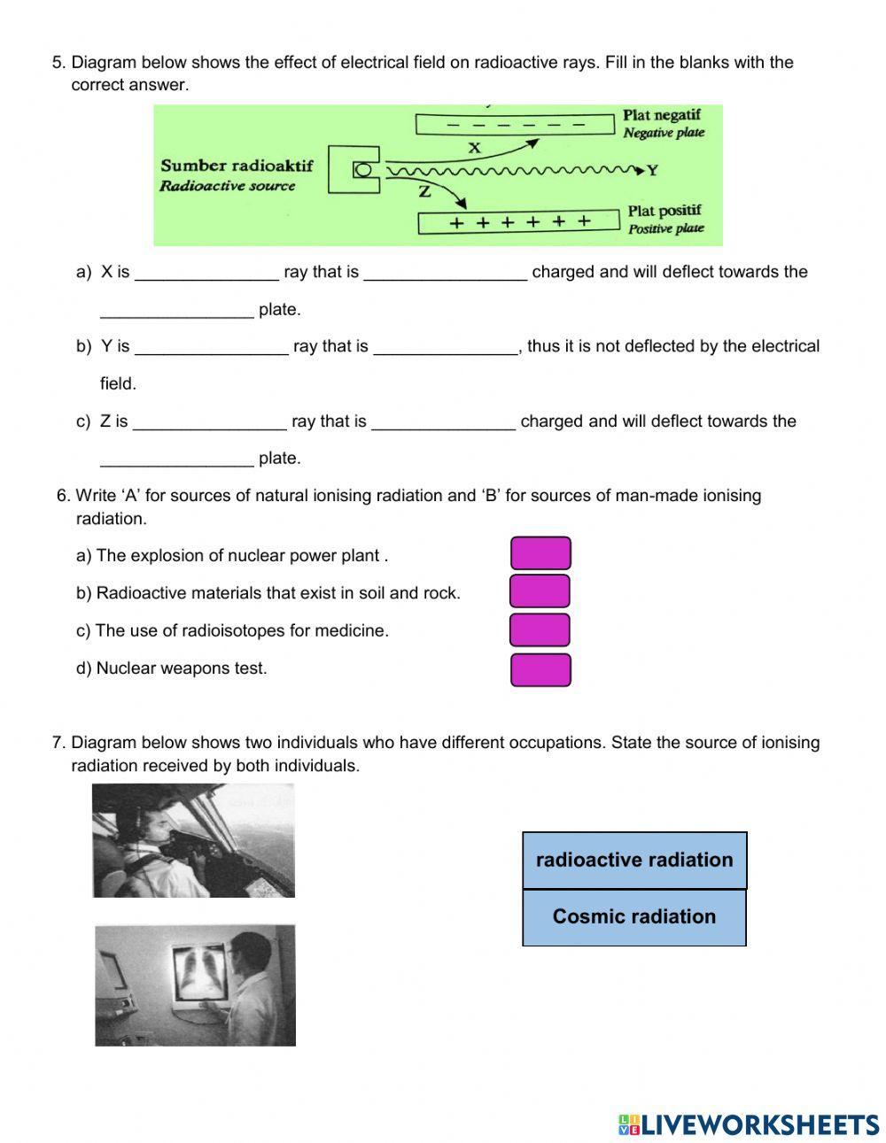 8.3 Ionising and non-ionising Radiation