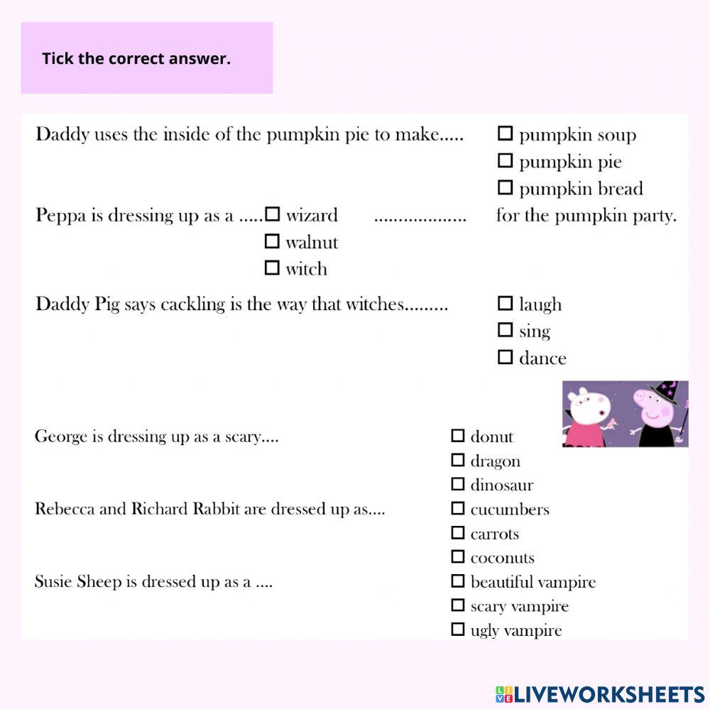 Peppa Pig Pumpkin Pie