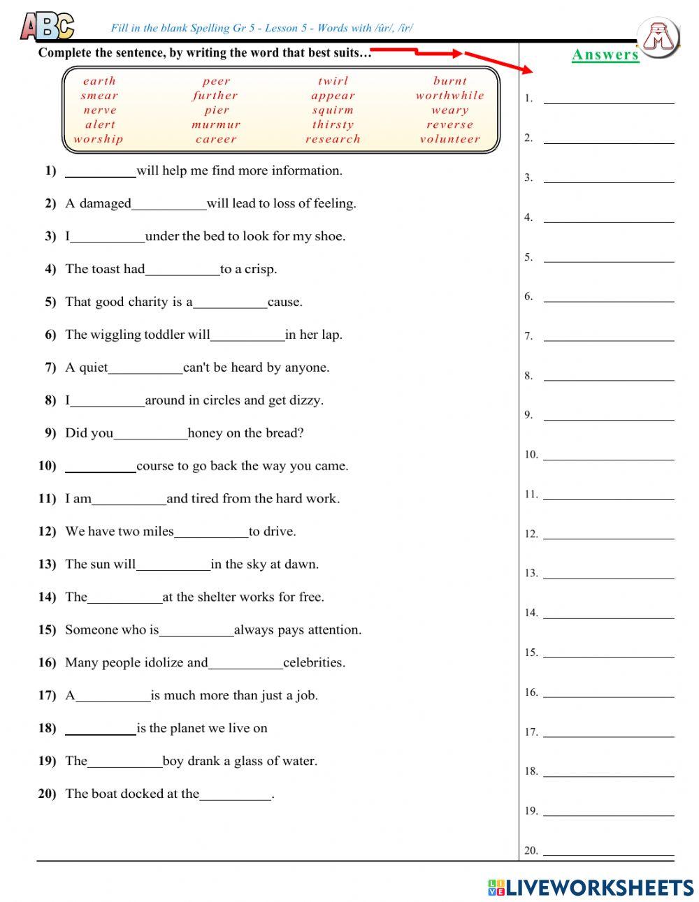 Lesson 5 - Words with ûr, îr-SE-6