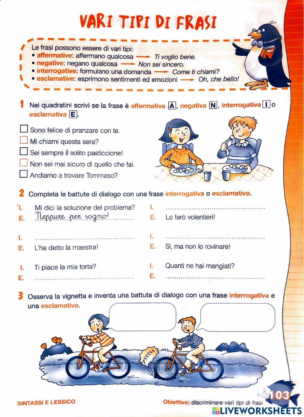 Suono Sc - nomi comuni e propri - tipi di frase