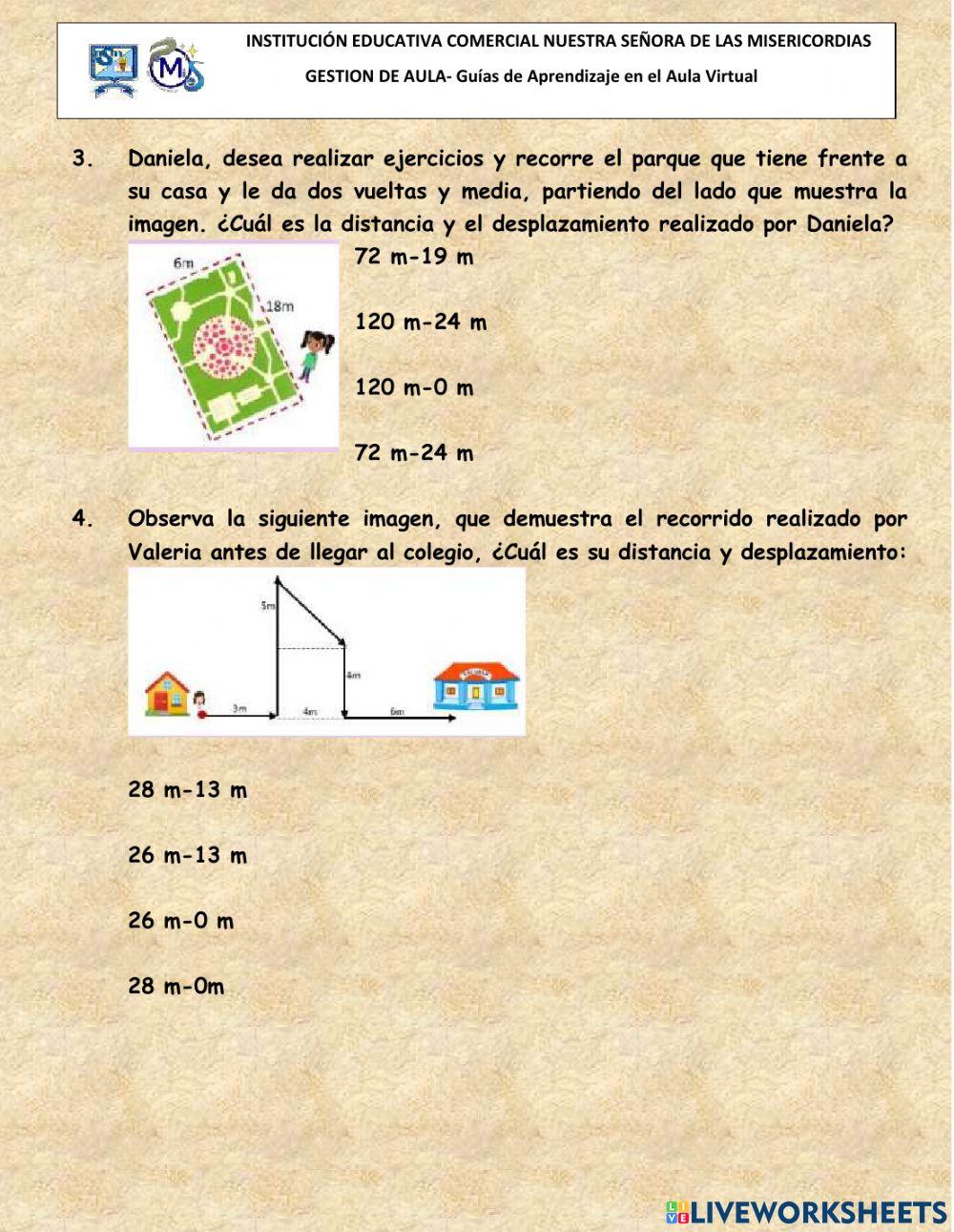 Distancia y desplazamiento
