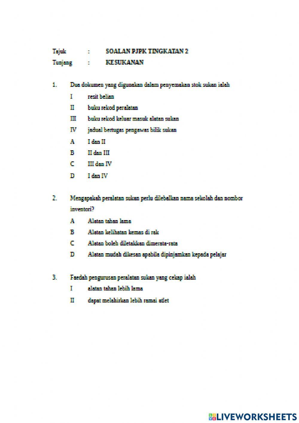 Pjpk ting 2-rekreasi dan kesenggaraan