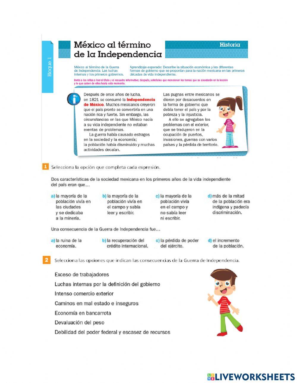 México al término de la guerra de independencia