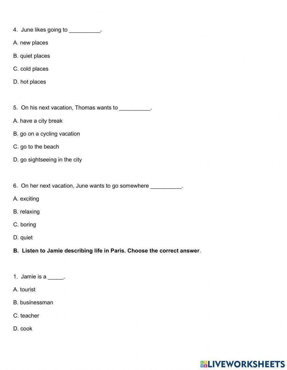 Final listening quiz - regular 3