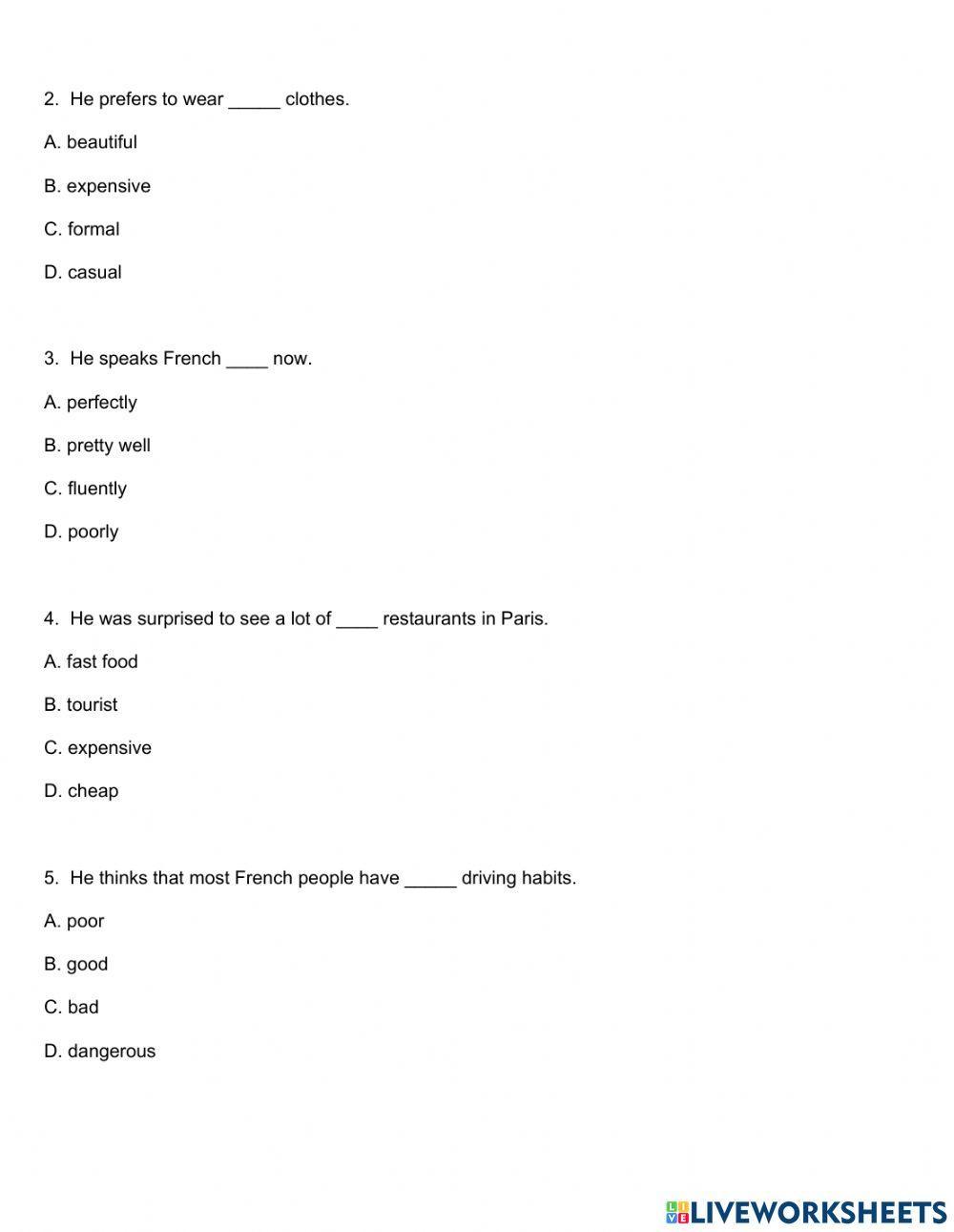 Final listening quiz - regular 3