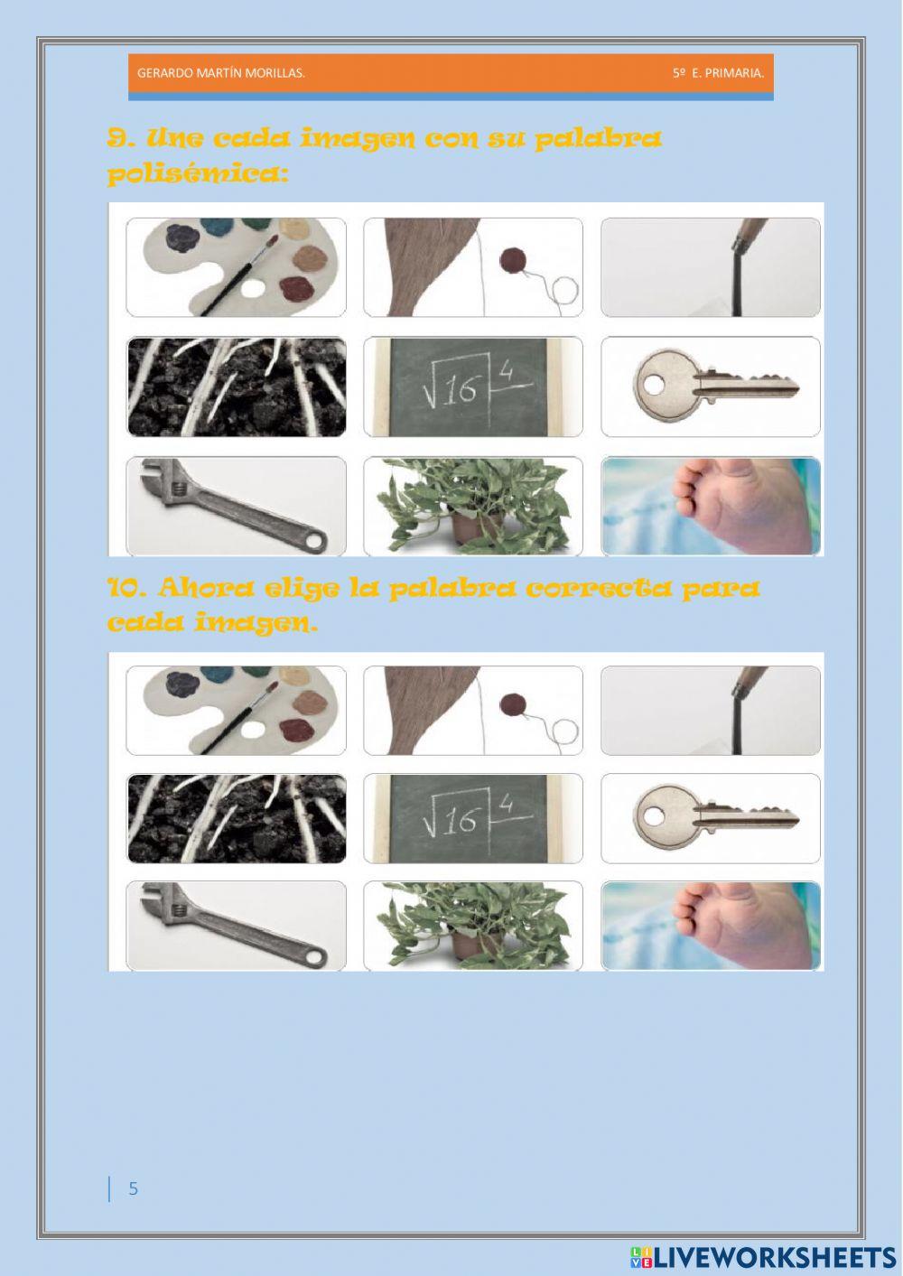 Taller de vocabulario. Ficha 2.