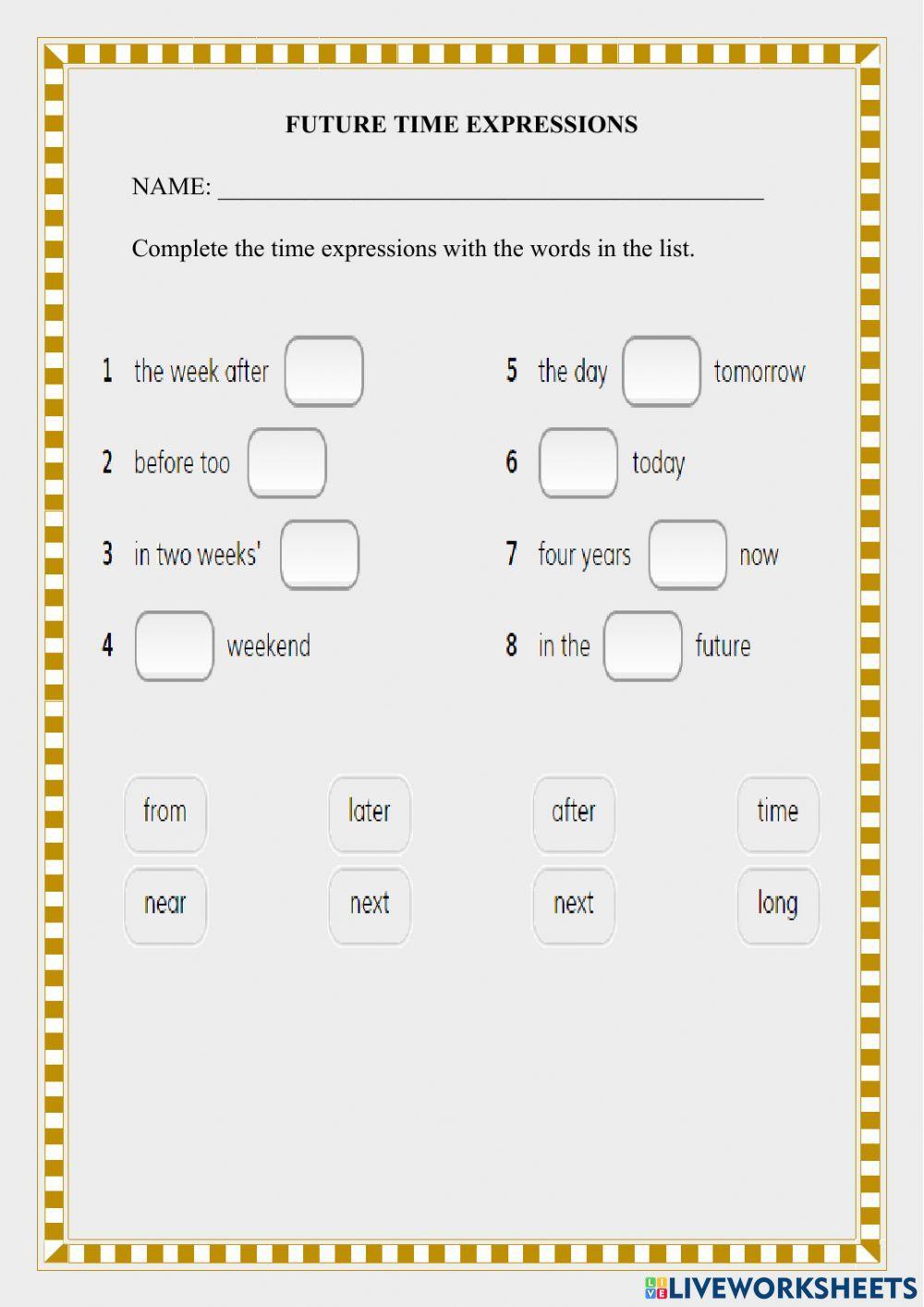 Future time expressions