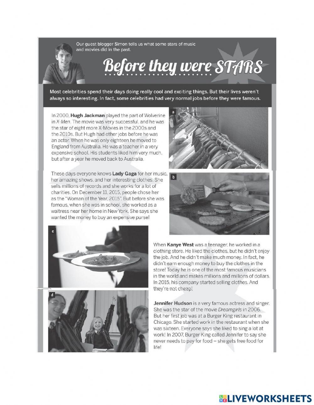 Examen A1 Inglés Cuarto bimestre