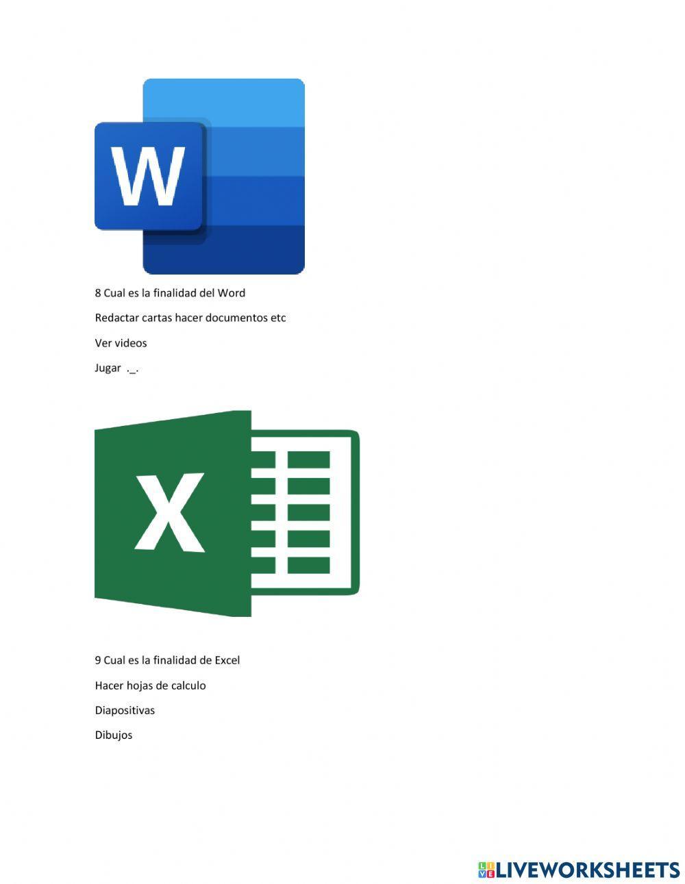 Cuestionario exel,word y power point