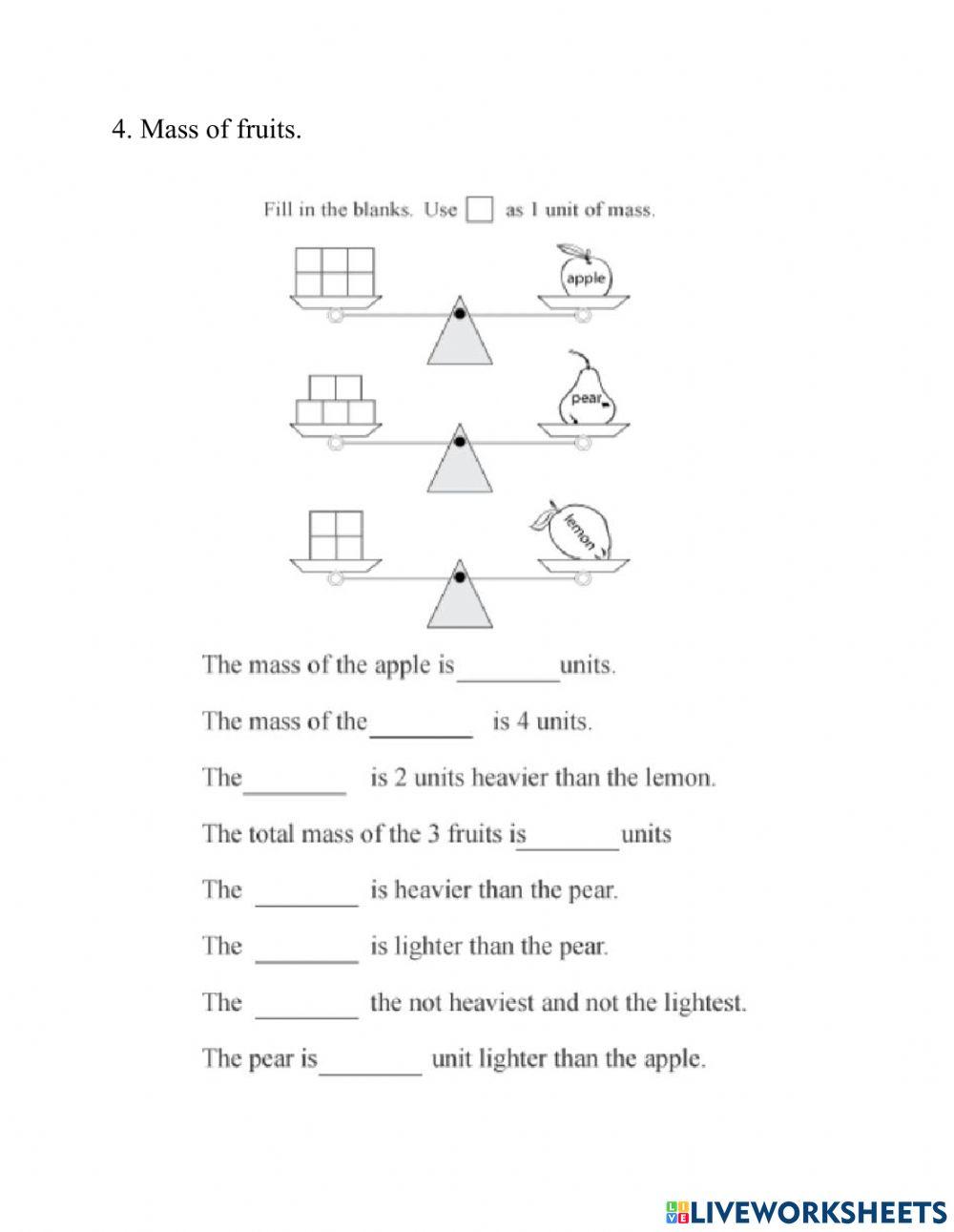 Mathematics monthly test online exercise for live worksheets