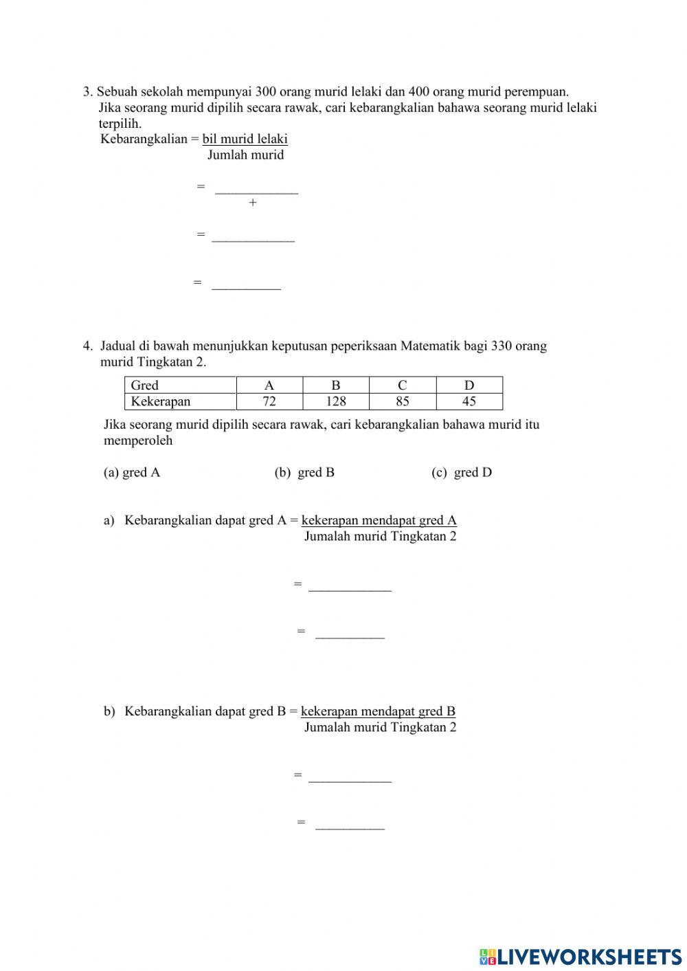 13.1 Kebarangkalian Eksperimen