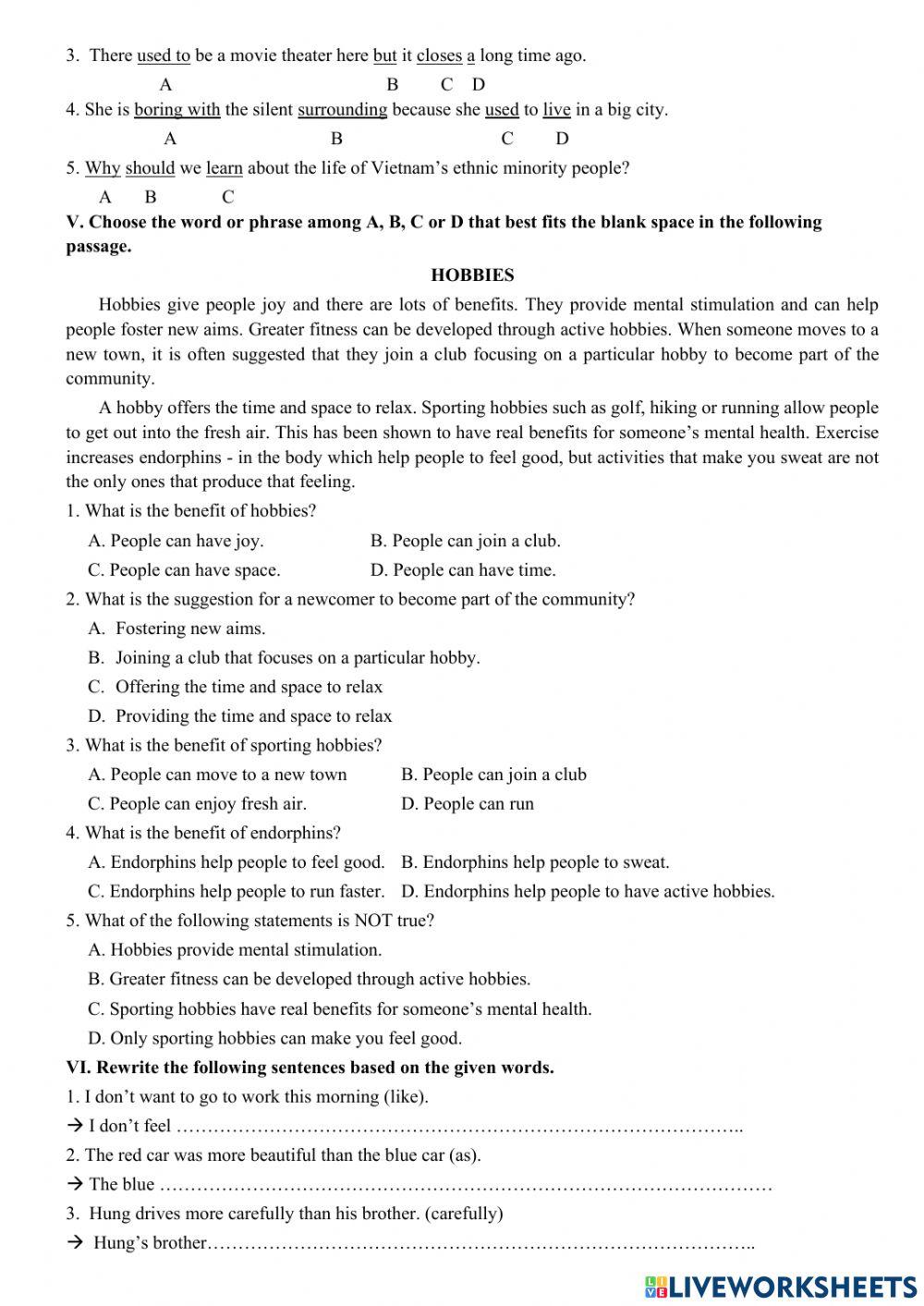 The mid-term test (E.8)