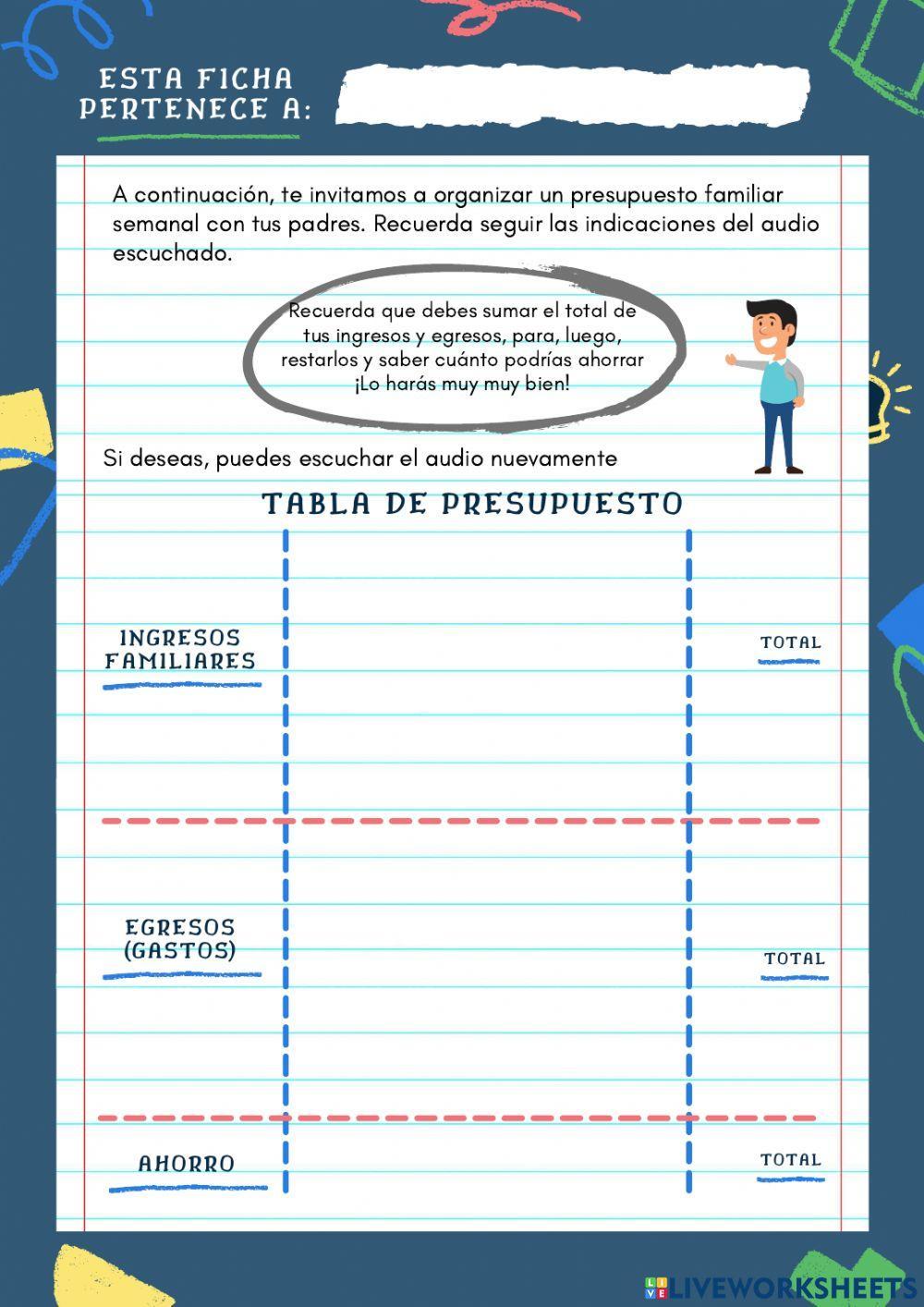 Educación financiera - 4to primaria