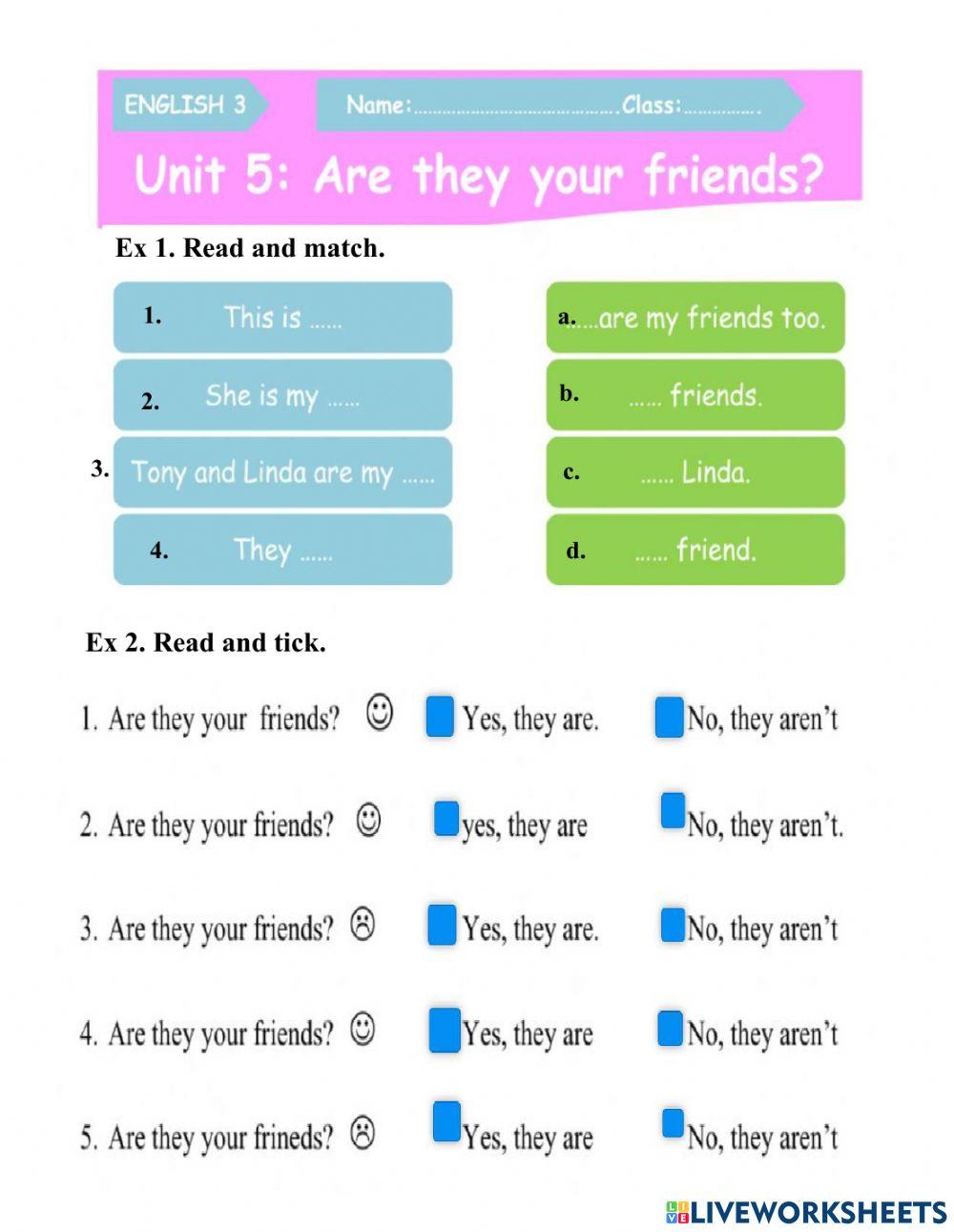 Unit 5. are they your friends?lesson 2
