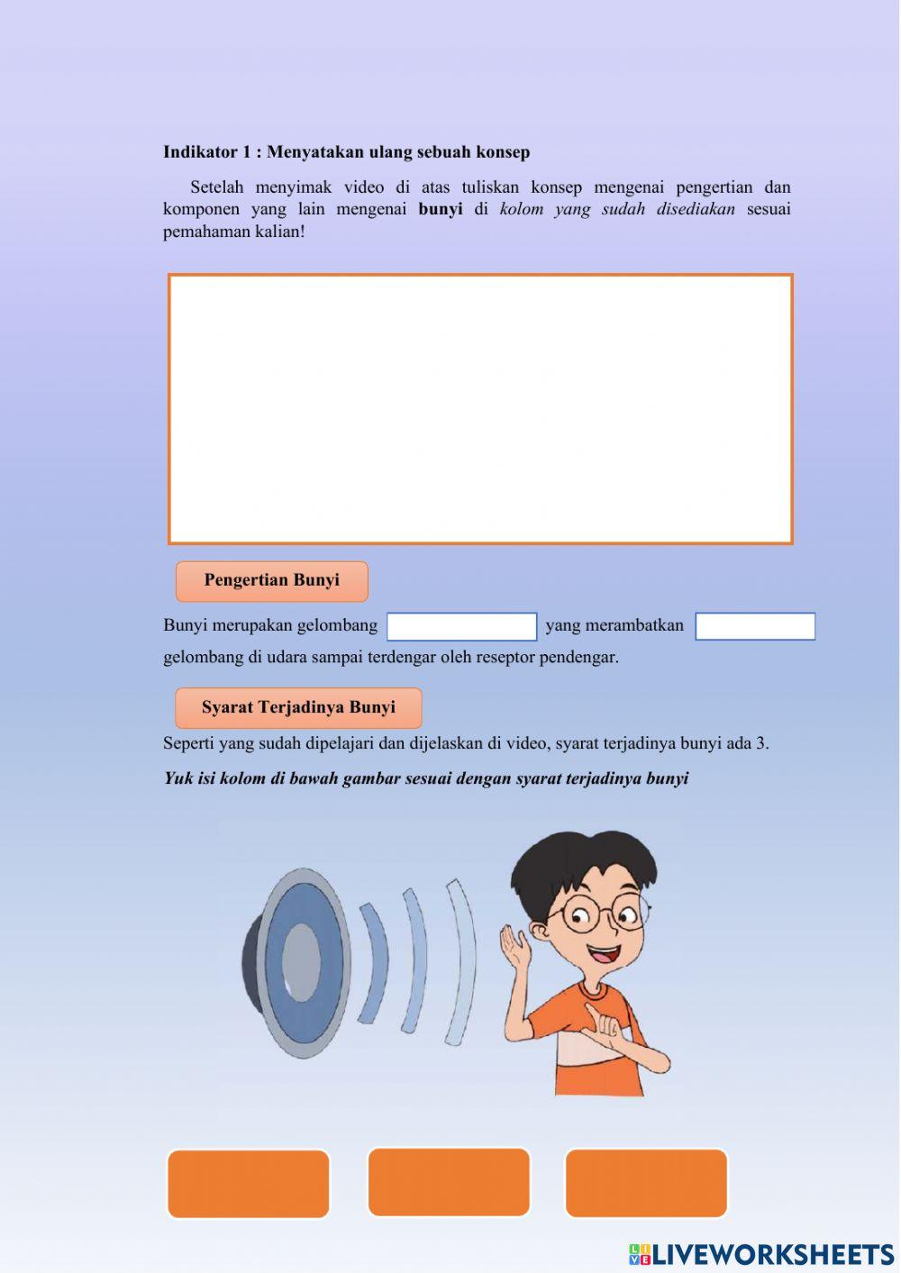 E-LKPD 3 Materi Bunyi kelas VIII SMP-MTs