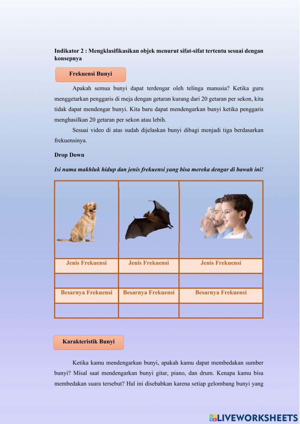 E-LKPD 3 Materi Bunyi kelas VIII SMP-MTs