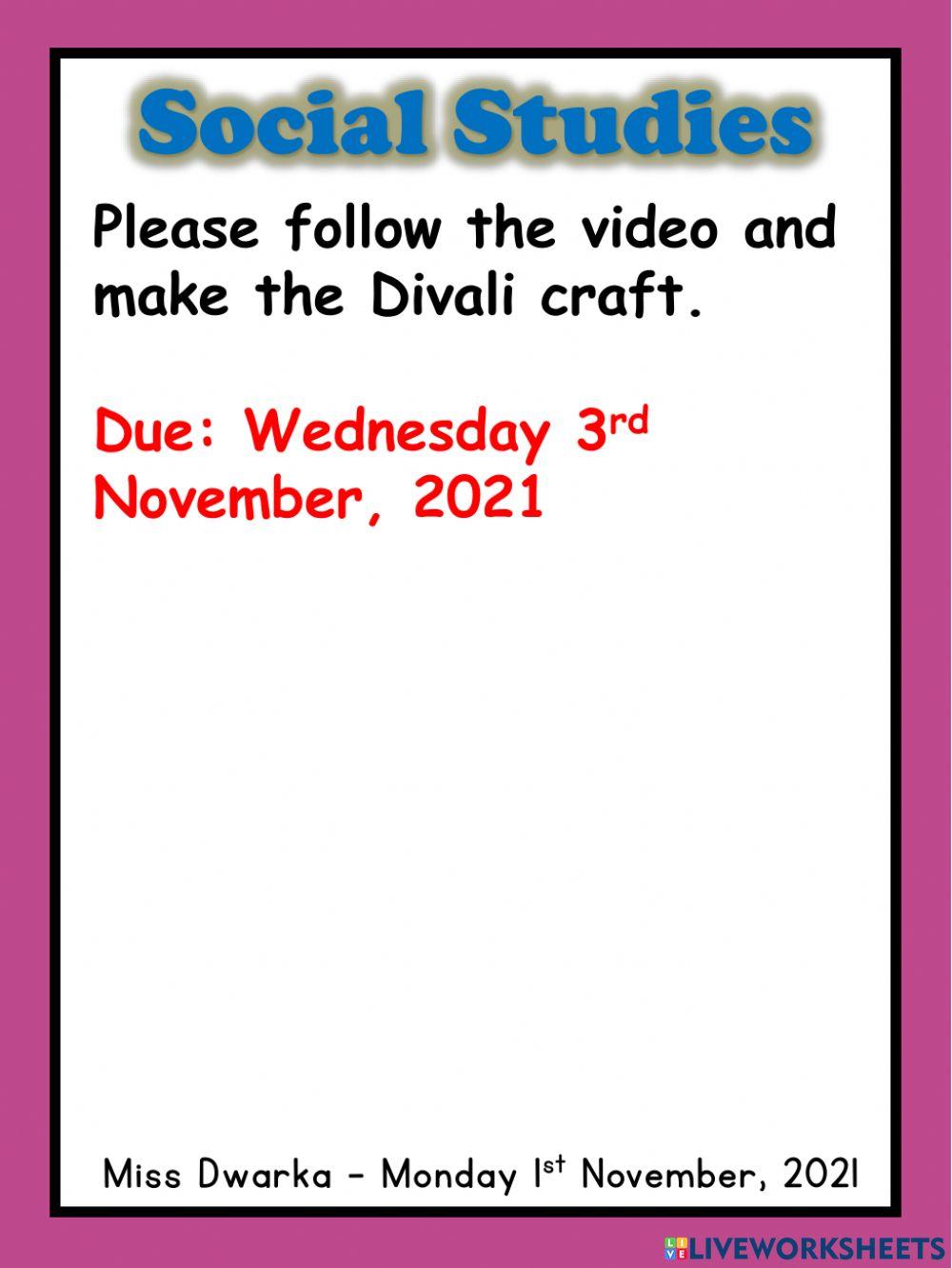 Social Studies - Divali