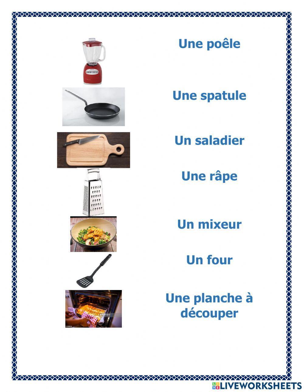 Les ustensiles de cuisine