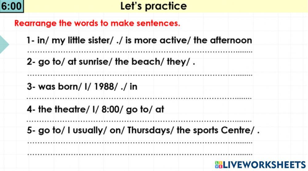 Preposition of time.