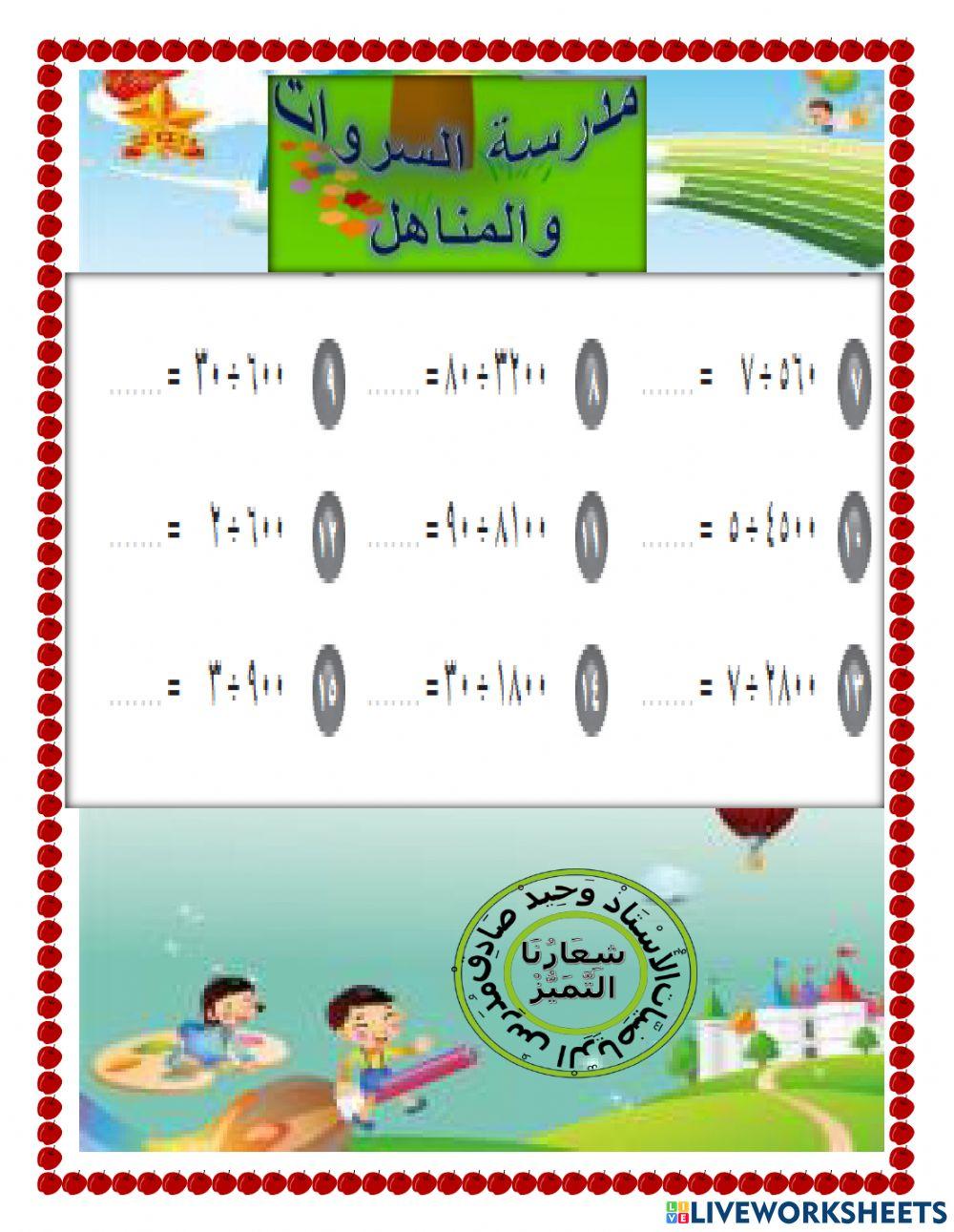 انماط القسمة