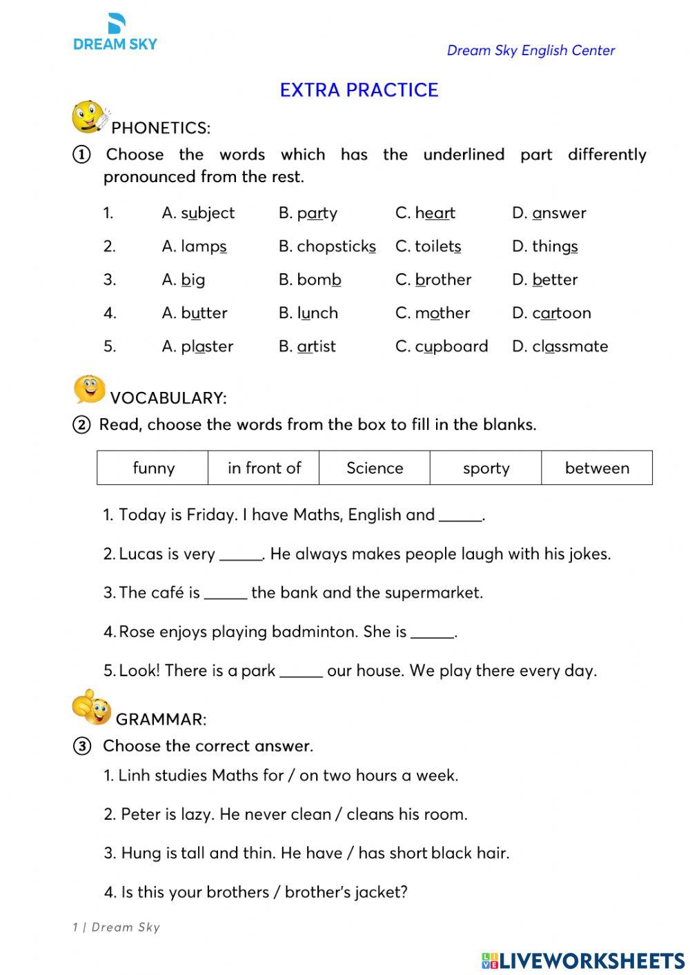 Grade 6 - Review 1