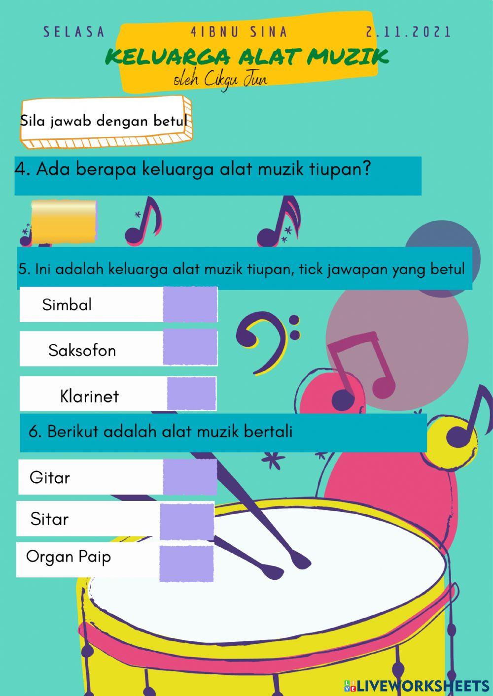 Keluarga alat muzik tahun 4IS