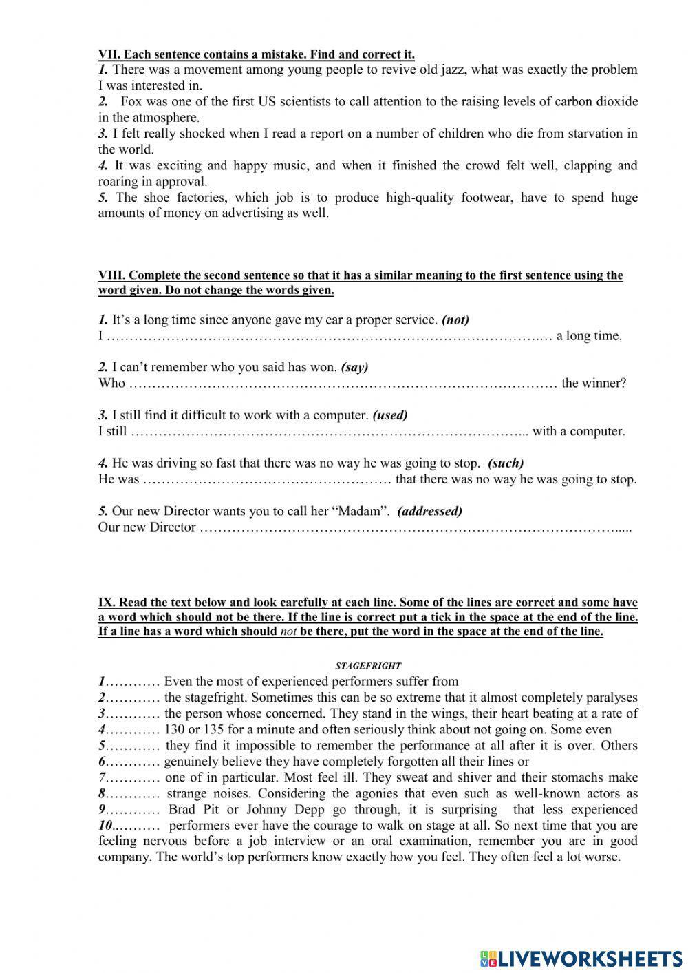 Lexical-Grammar Test 10 (2010)