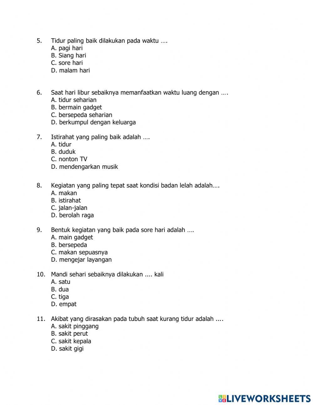 Latihan PH Kesehatan Semester 1
