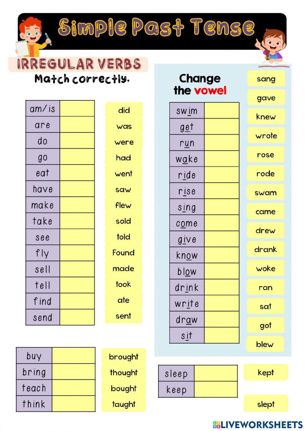 Grade 5 - Irregular Verbs