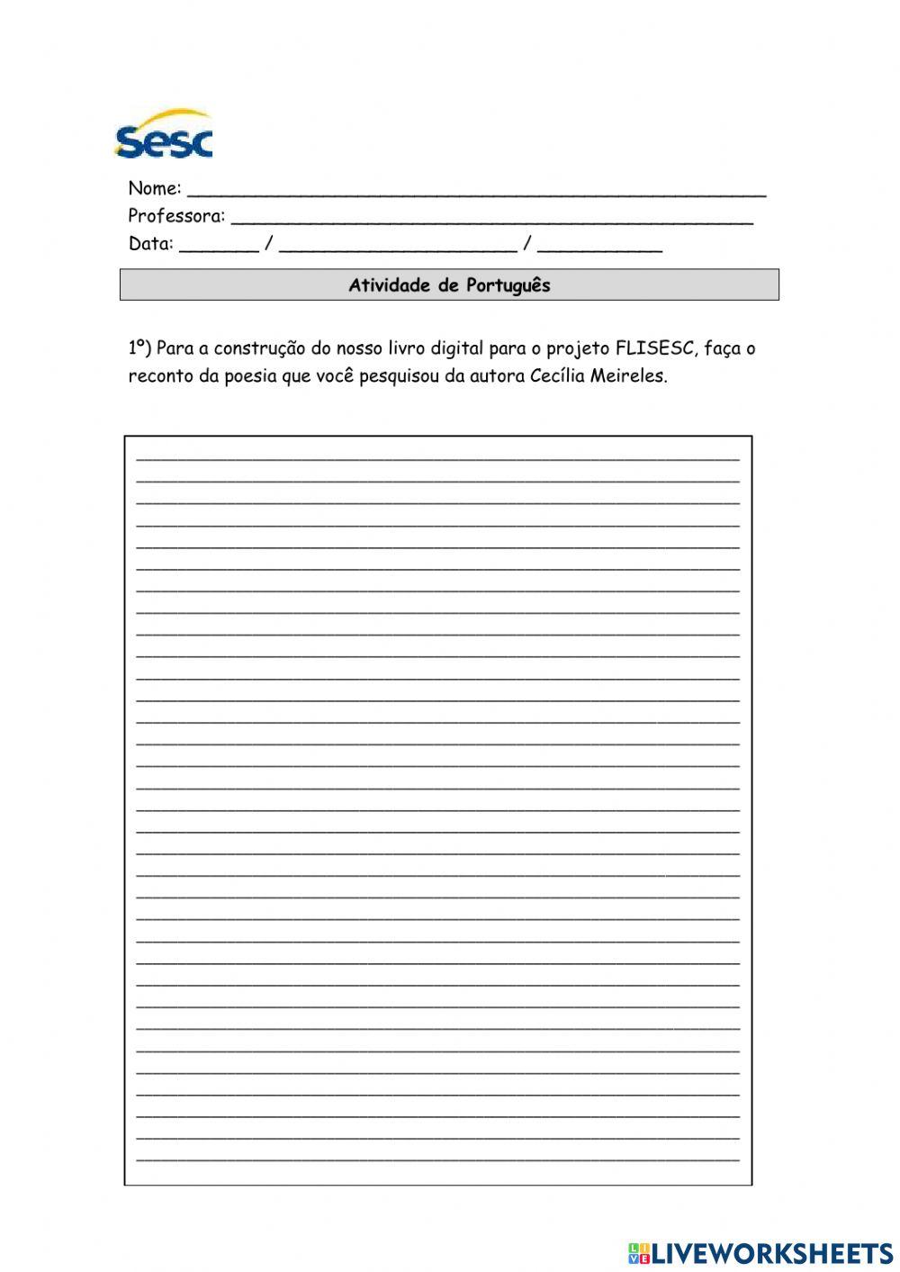 Atividade de Português