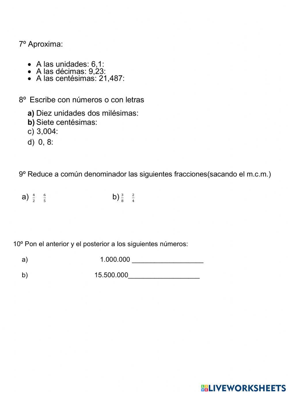 Ficha 1 repaso numeración