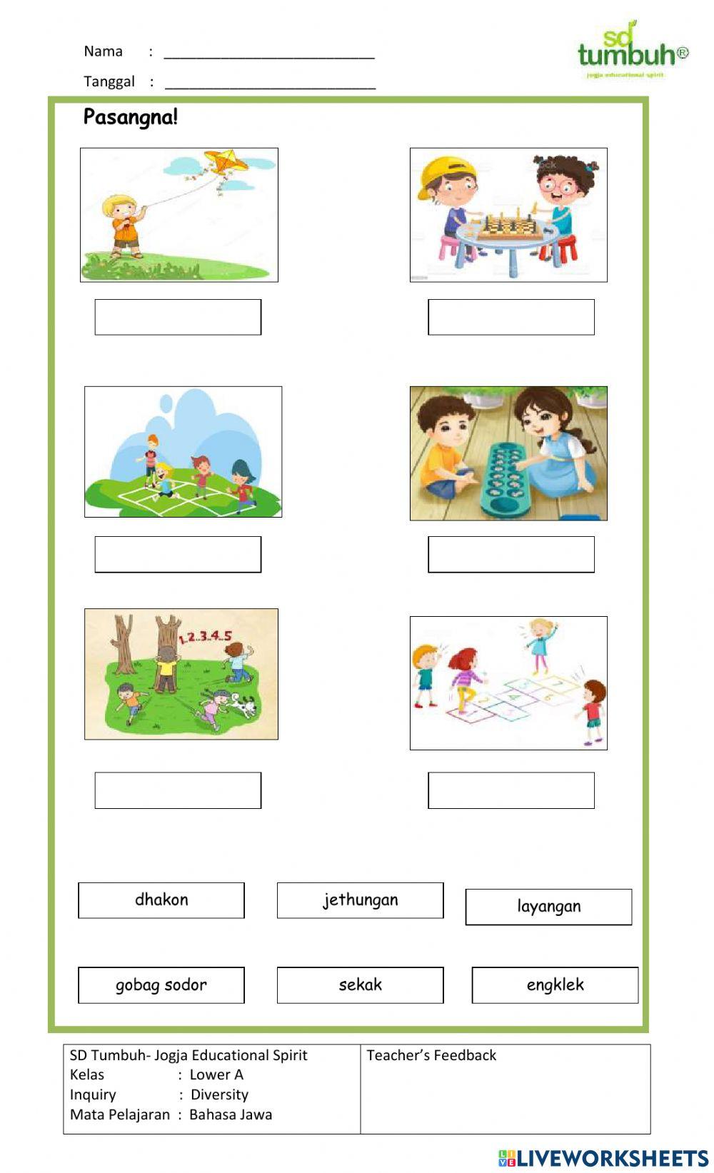 Bahasa Jawa-Evaluasi Bahasa Jawa-Isian singkat