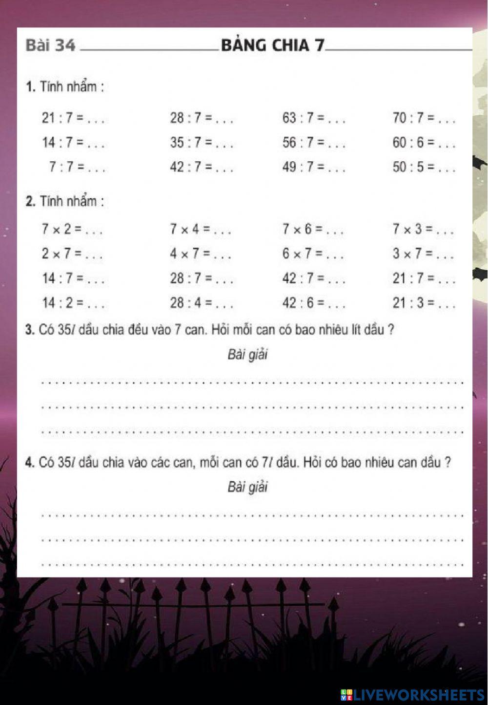 VBT Toán 3 Trang 42 43