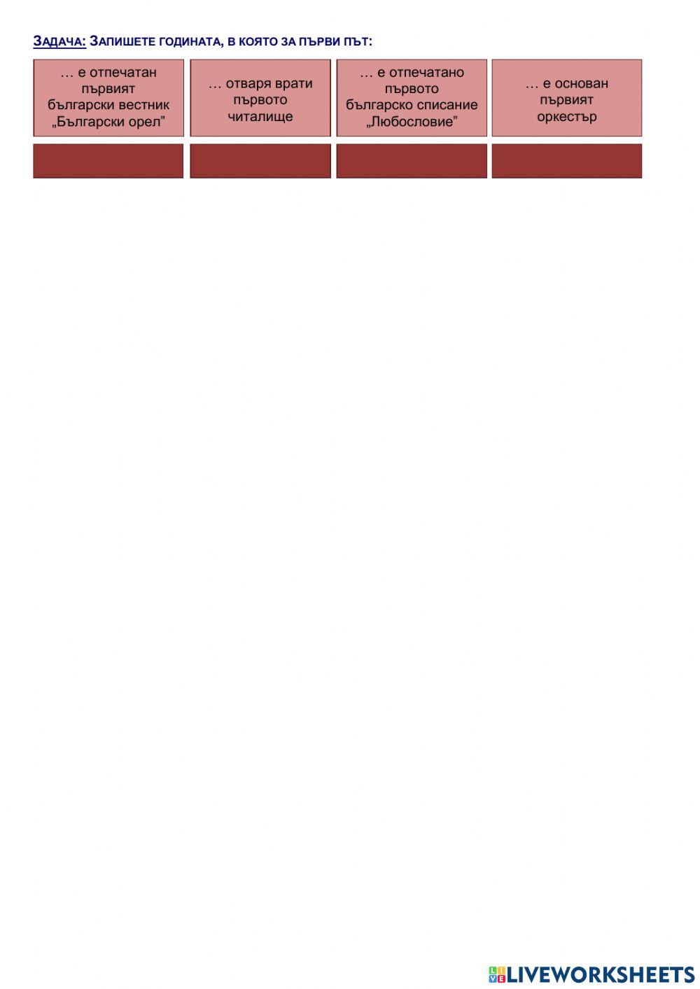 Българската култура през Възраждането