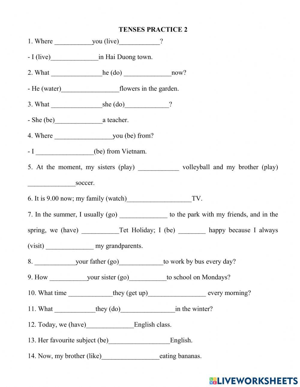 E6 Review Present Simple + Present Continuous