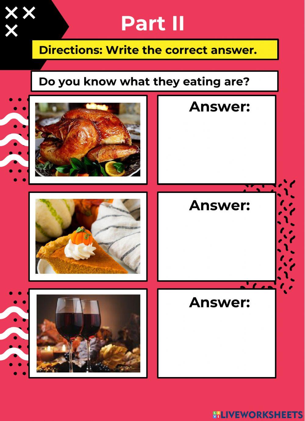 Thanksgiving Exercise