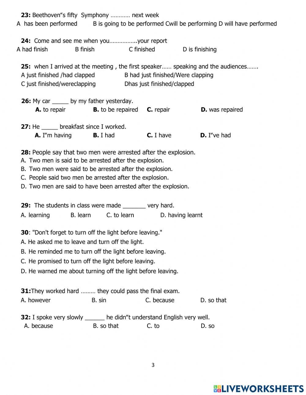 On thi giua hoc ki 1 - test 2