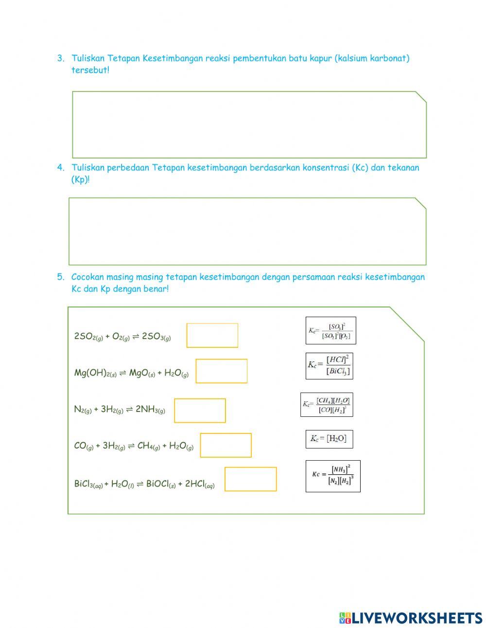 LKPD 2 Tetapan Kesetimbangan Konsentrasi