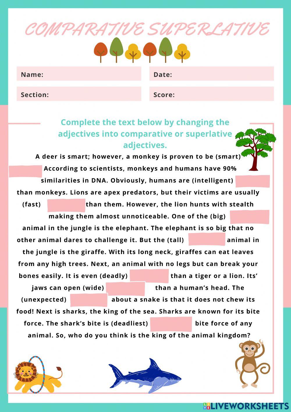 Comparative superlative