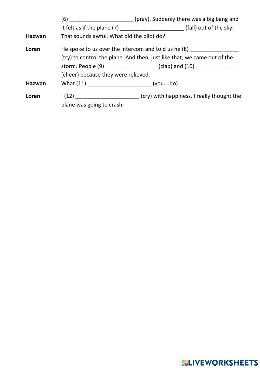 Past Continuous Tense