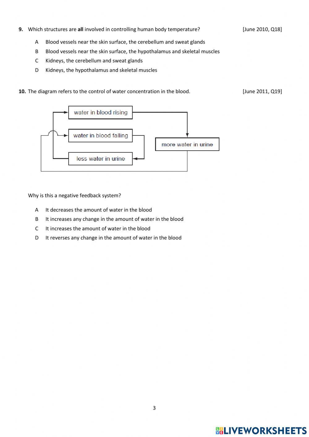 Biology - 10 Homeostasis