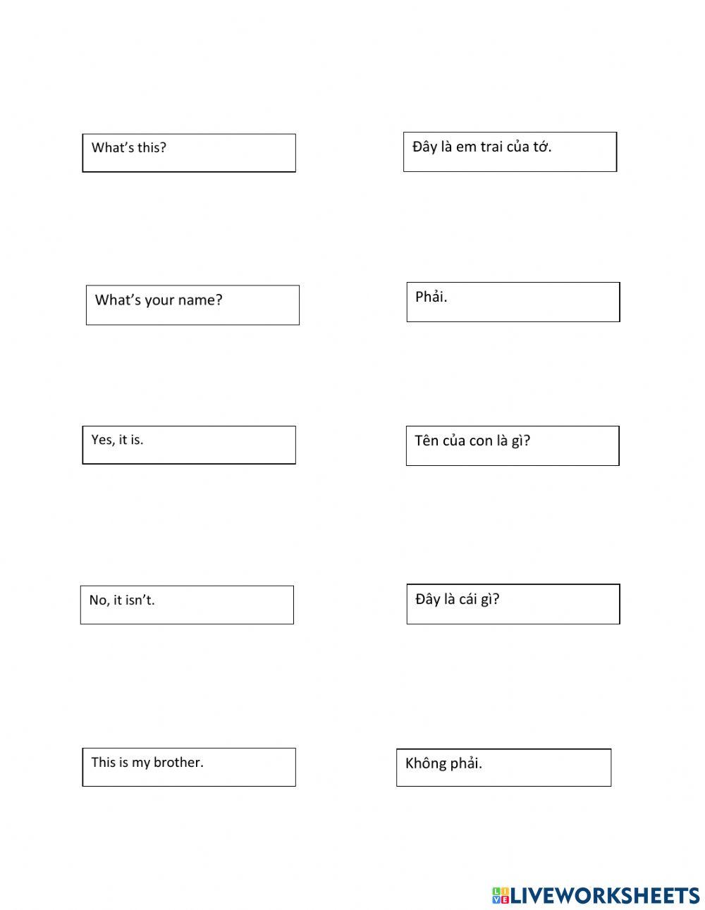 Sentences Review Family and friends Starters U0 - -U4