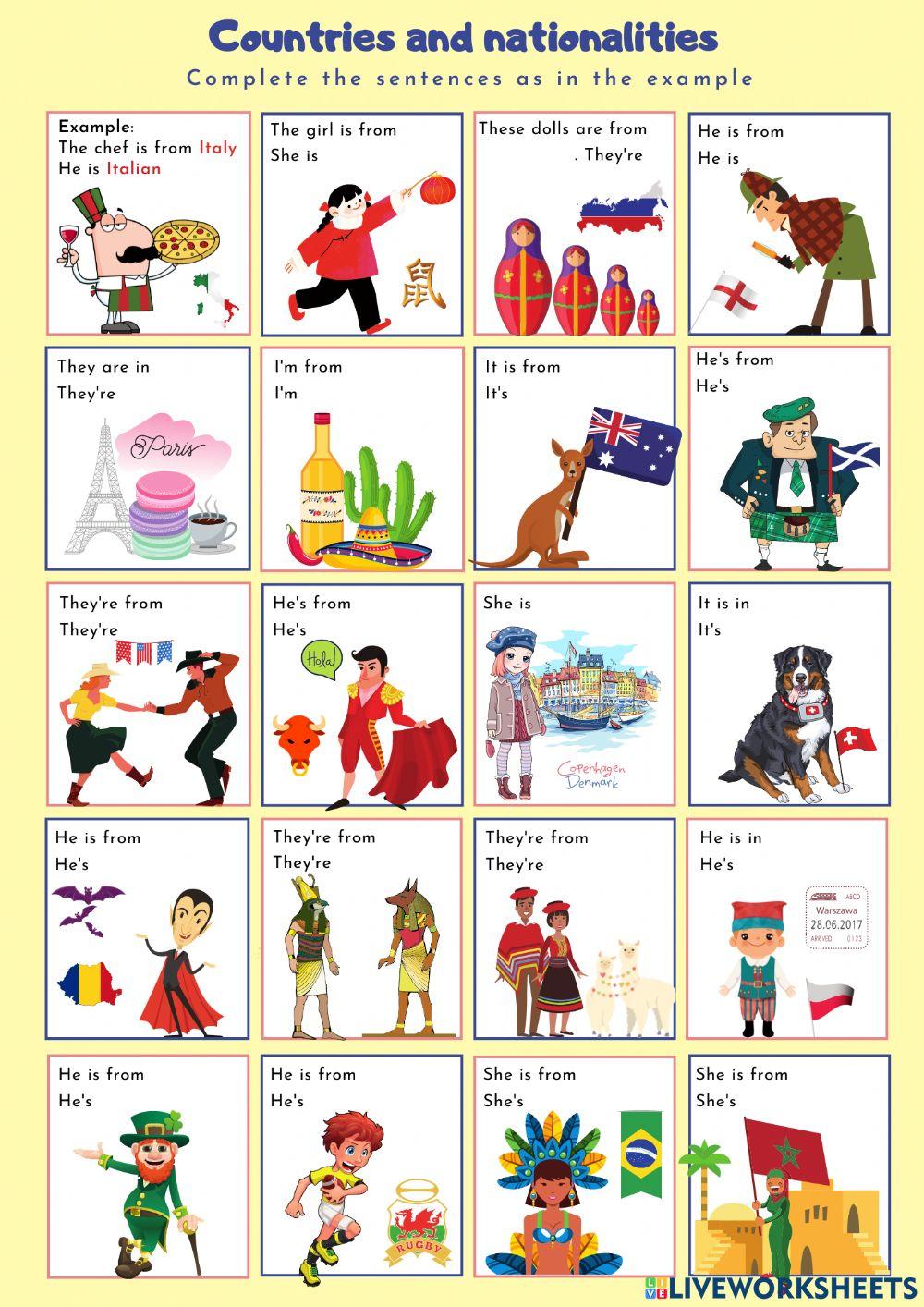 Countries and nationalities