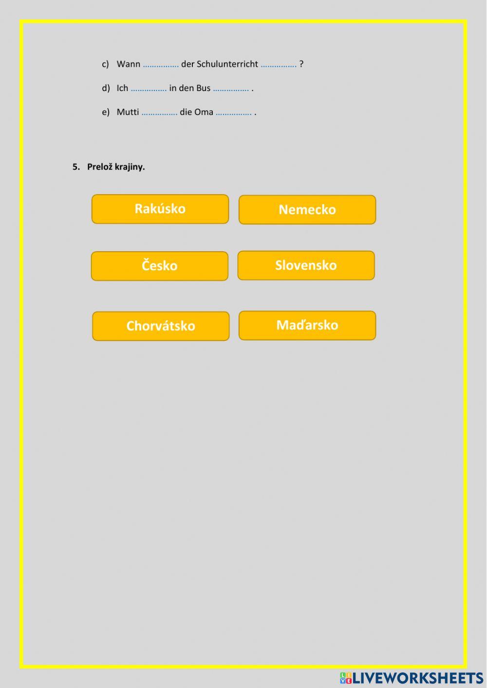 Test 2 - weil-dass-und, trennbare Verben