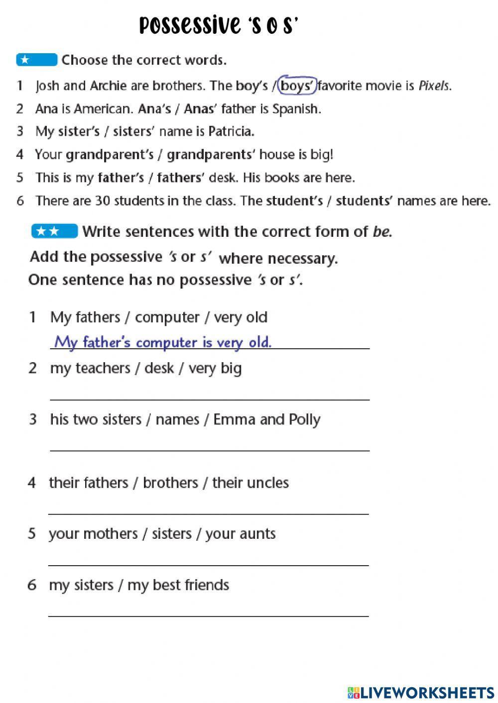 1593929 Possessive 's or s' Flor Escudero