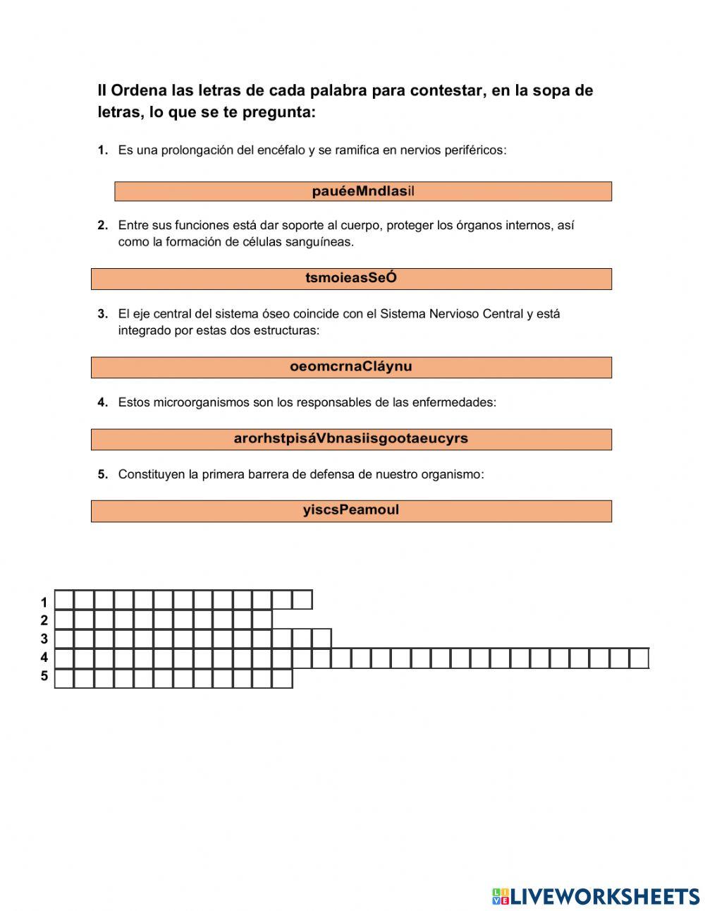 Primer examen trimestral de Ciencias