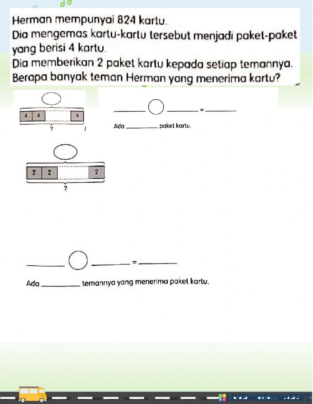 Soal Cerita Pembagian