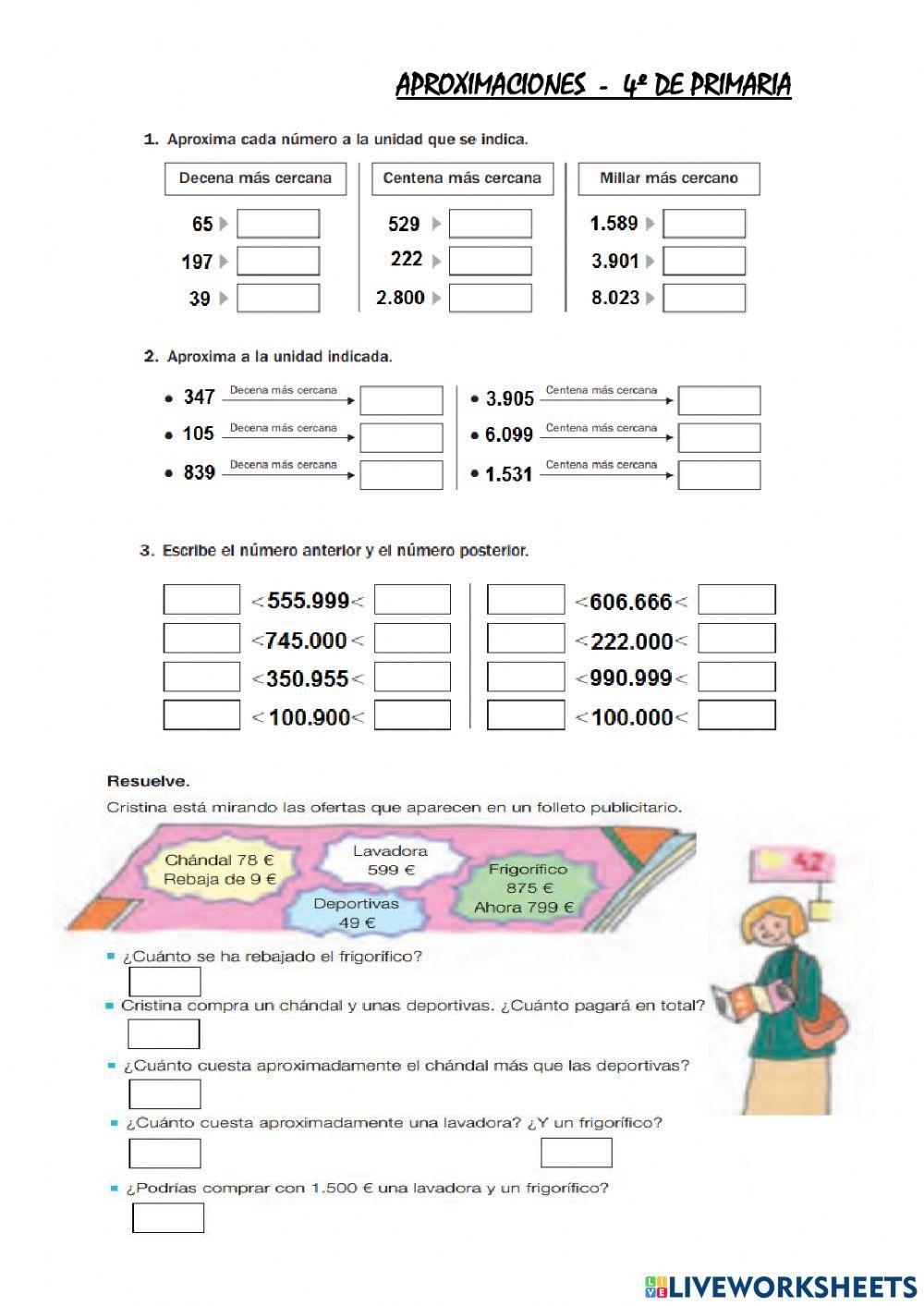 Aproximaciones, decenas, centenas, millares