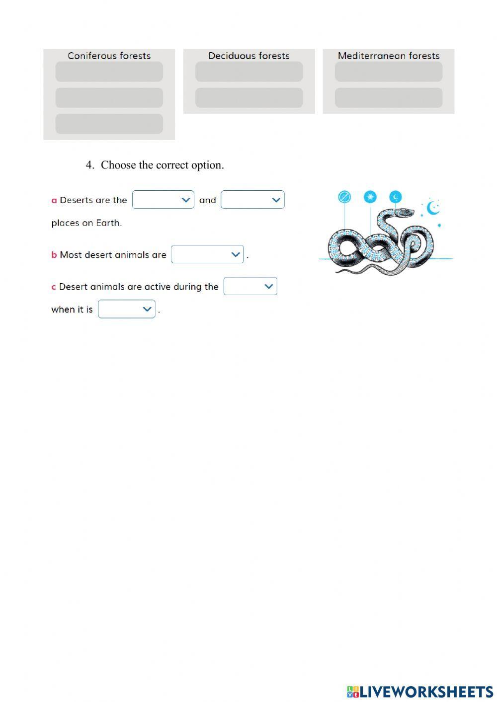 2.2 Ecosystems. Grasslands, Forests and Deserts